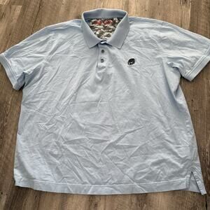 Robert Graham Polo Shirt Mens XXL Blue Pullover Supima Cotton